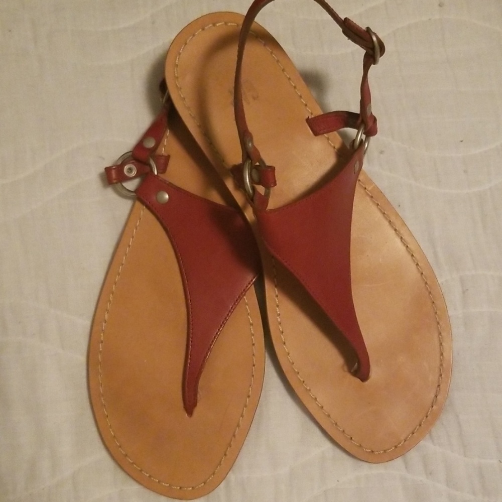 Gap dark red sandals.